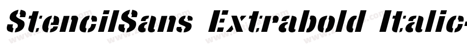 StencilSans Extrabold Italic字体转换